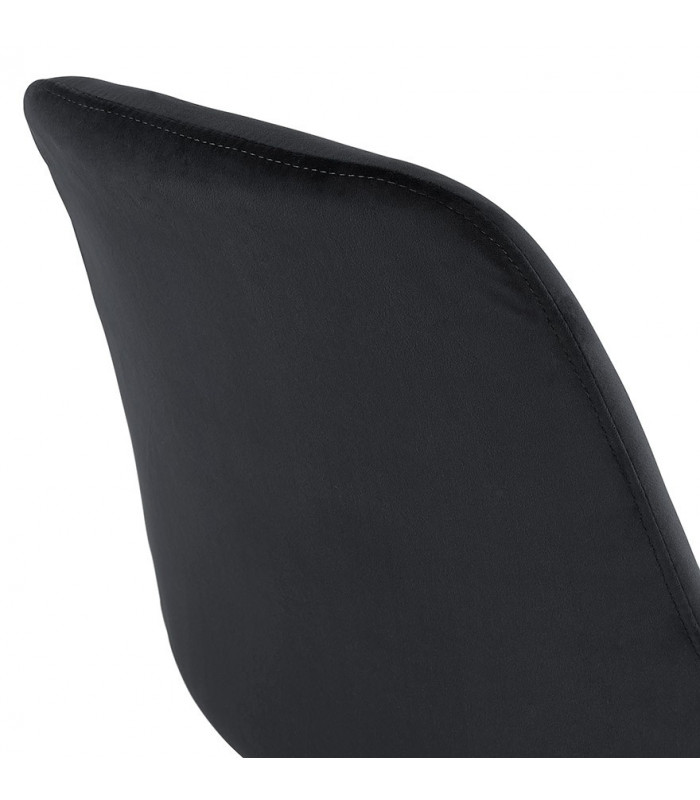 Chaise design noir en tissu et bois Hoop
