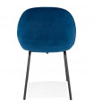Chaise design bleu en tissu et métal Acadia