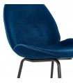 Chaise design bleu en tissu et métal Acadia