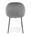 Chaise design gris foncé en tissu et métal Acadia