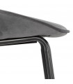 Chaise design gris foncé en tissu et métal Acadia