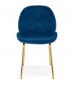 Chaise design bleu en tissu et métal Acadia