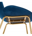 Chaise design bleu en tissu et métal Acadia