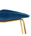 Chaise design bleu en tissu et métal Acadia