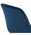 Chaise design bleu en tissu et bois Eton