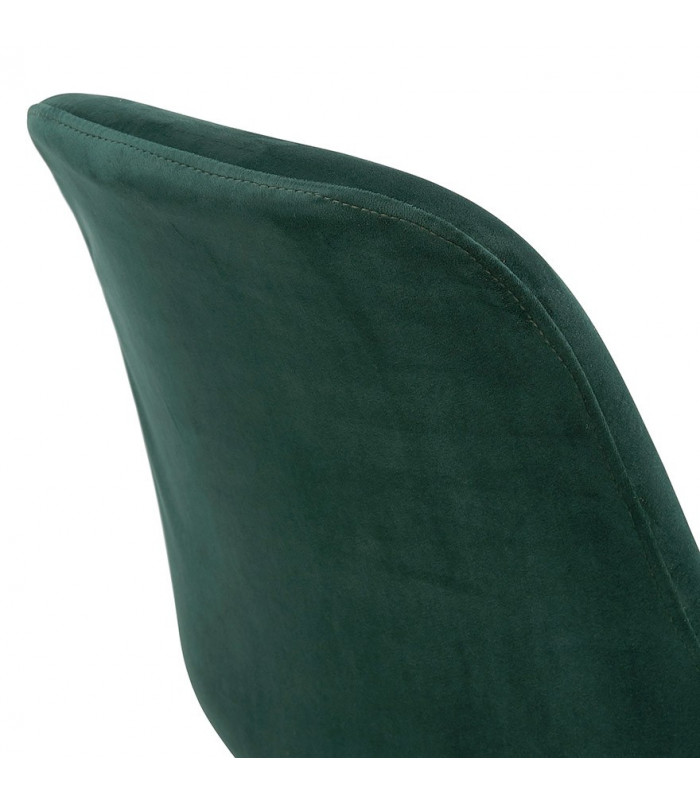 Chaise design vert en tissu et bois Kolo