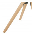 Chaise design gris en tissu et bois Eton