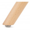 Chaise design gris en tissu et bois Eton