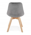 Chaise design gris en tissu et bois Kolo