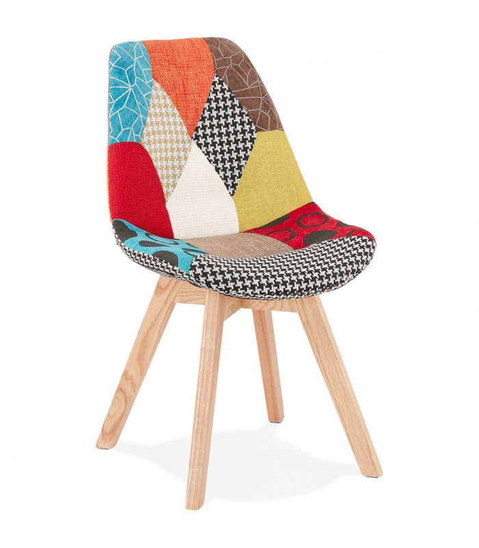 Chaise design en tissu et bois Klien