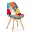 Chaise design en tissu et bois Klien