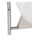 Fauteuil design (non empilable) blanc en similicuir Ava