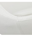 Fauteuil design blanc en similicuir Leoni