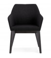 Fauteuil design noir en tissu Obi