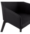 Fauteuil design noir en tissu Obi