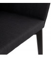 Fauteuil design noir en tissu Obi