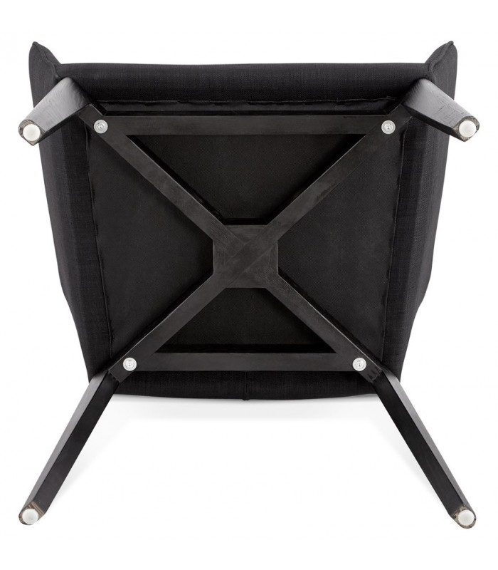 Fauteuil design noir en tissu Obi