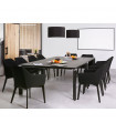 Fauteuil design noir en tissu Obi