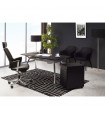Fauteuil design noir en tissu Obi