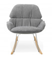 Fauteuil design gris clair en tissu Langella