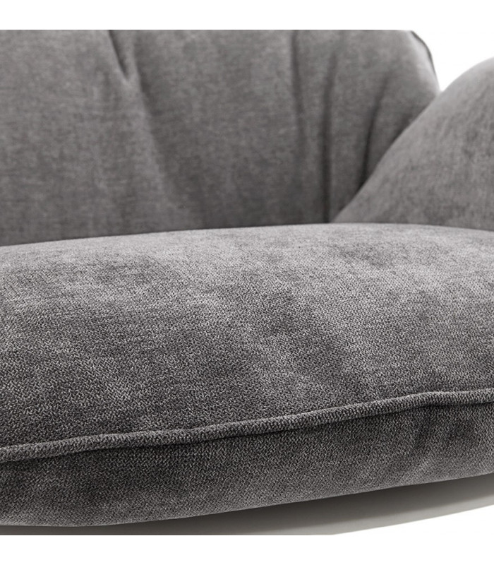 Fauteuil design gris clair en tissu Langella