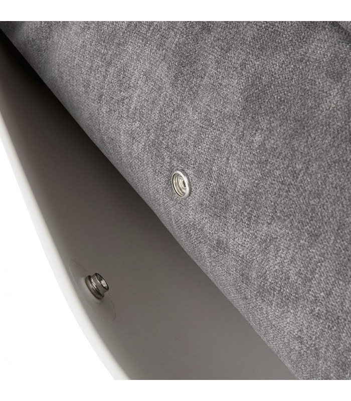 Fauteuil design gris clair en tissu Langella