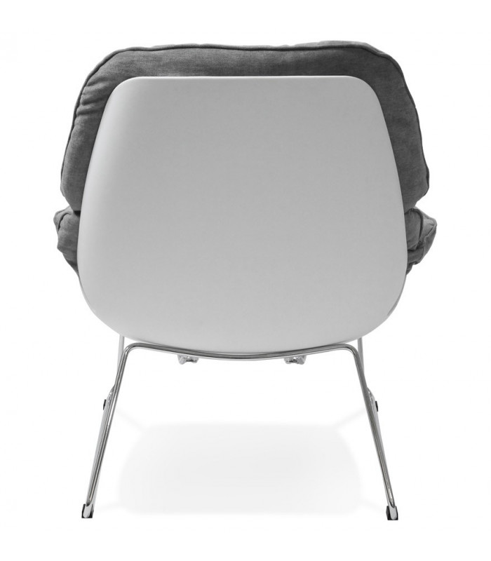 Fauteuil design gris clair en tissu Melbury