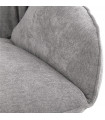 Fauteuil design gris clair en tissu Melbury