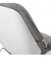 Fauteuil design gris clair en tissu Melbury