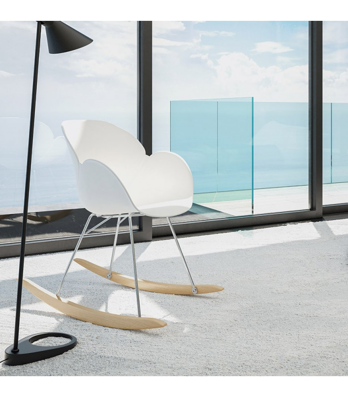 Fauteuil design blanc en plastique Firenz