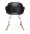 Fauteuil design noir en plastique Firenz