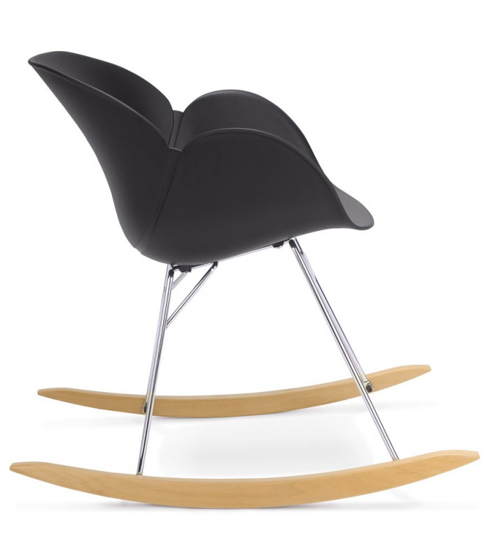 Fauteuil design noir en plastique Firenz