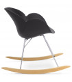 Fauteuil design noir en plastique Firenz
