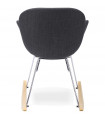 Fauteuil design gris foncé en tissu Ozias