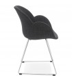 Fauteuil design gris foncé en tissu Ortona