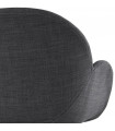 Fauteuil design gris foncé en tissu Ortona