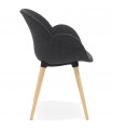 Fauteuil design gris foncé en tissu Marcella