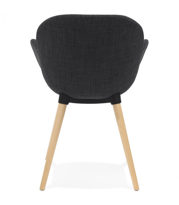 Fauteuil design gris foncé en tissu Marcella