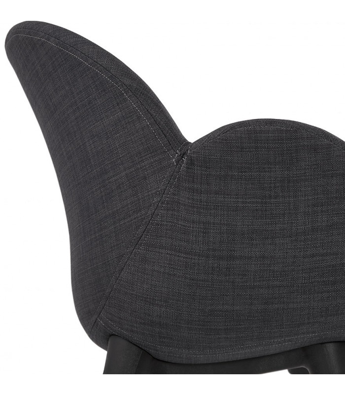 Fauteuil design gris foncé en tissu Marcella