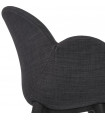 Fauteuil design gris foncé en tissu Marcella
