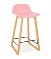 Tabouret de bar design rose en plastique Allegra
