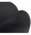 Fauteuil design gris foncé en tissu Concord