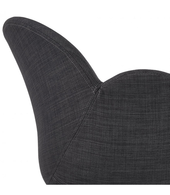 Fauteuil design gris foncé en tissu Concord