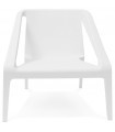 Fauteuil design blanc en plastique Morad