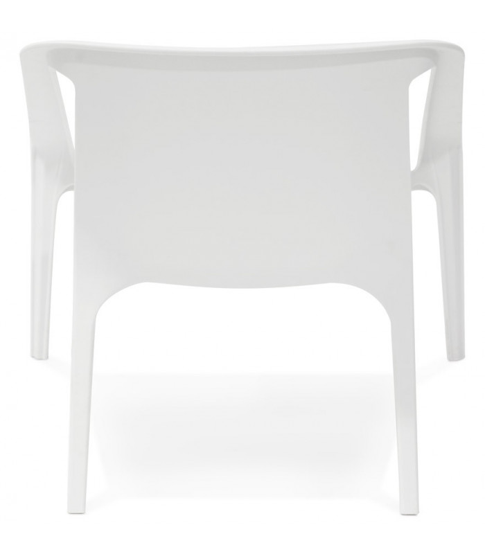Fauteuil design blanc en plastique Morad