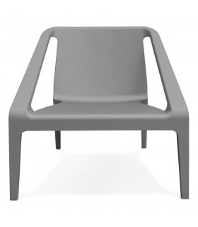 Fauteuil design gris foncé en plastique Morad