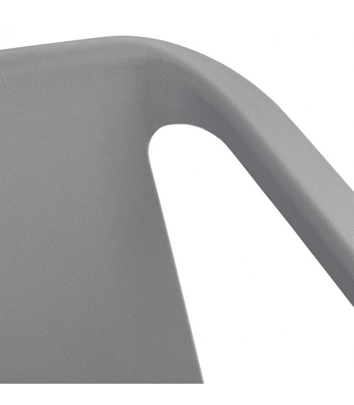 Fauteuil design gris foncé en plastique Morad