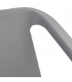 Fauteuil design gris foncé en plastique Morad