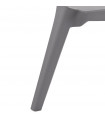 Fauteuil design gris foncé en plastique Morad