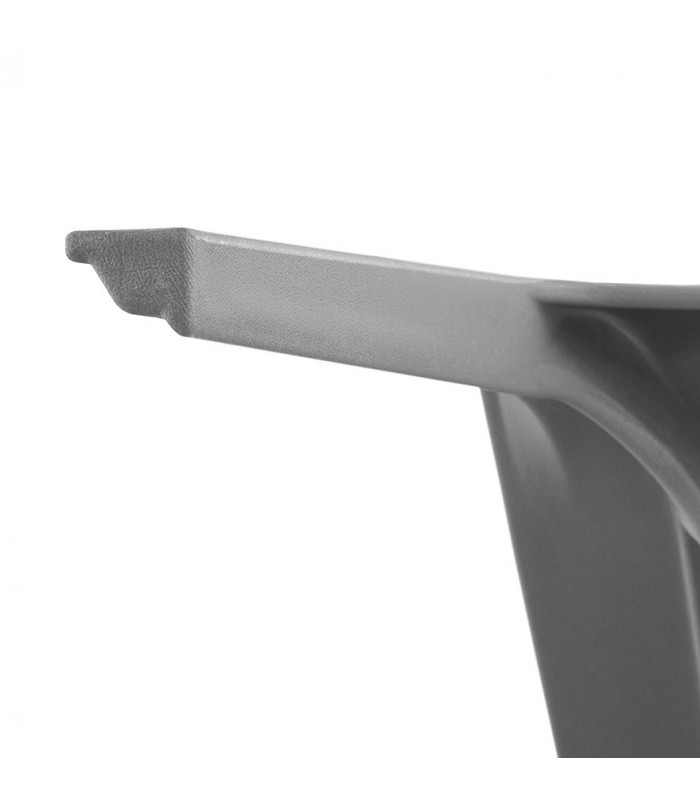Fauteuil design gris foncé en plastique Morad